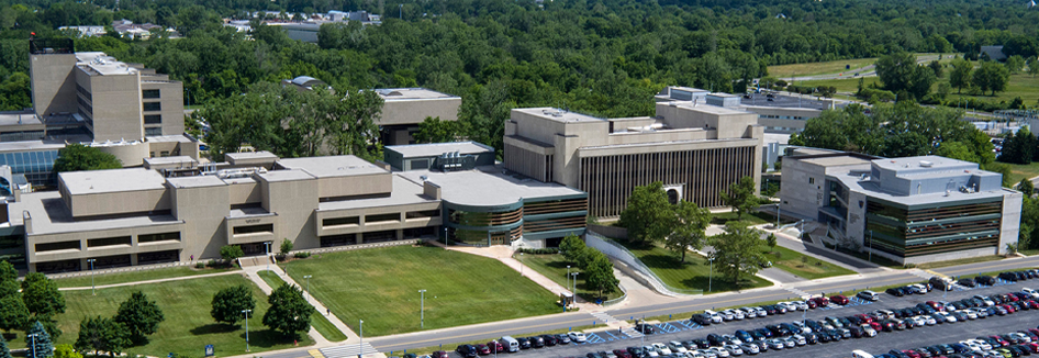 Aerial view of the University of Toledo Health Science Campus